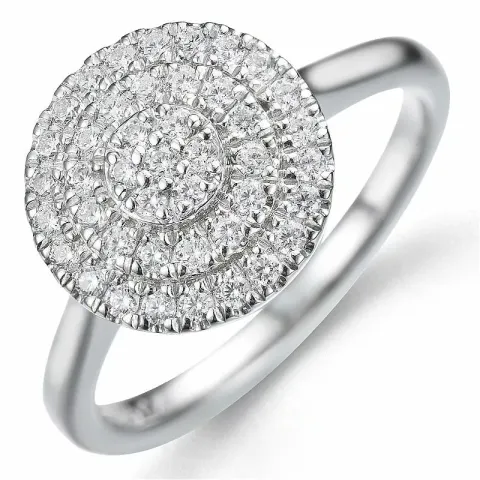 Bestillingsvare - diamantring i 14 karat hvitt gull 0,42 ct