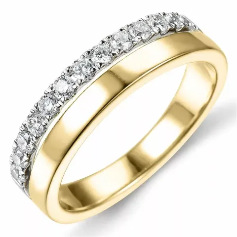 Bestillingsvare - diamantring i 14 karat gull og hvitt gull 0,38 ct