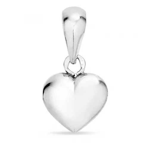 9 x 11 mm hjerte anheng i sølv