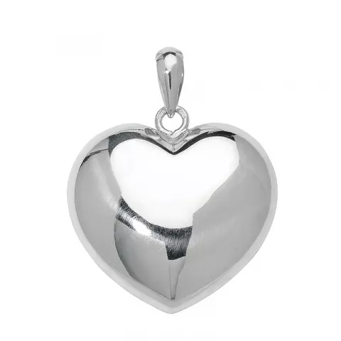 25 x 26 mm hjerte anheng i sølv