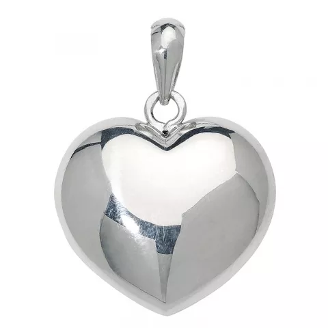 29 mm hjerte anheng i sølv