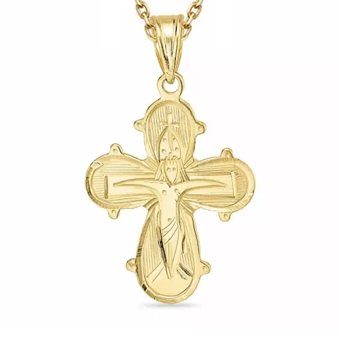 dagmarkors halskjede i forgylt sølv med anheng i 8 karat - Amoré