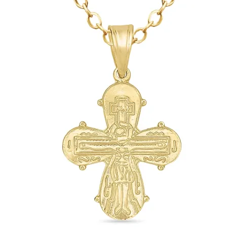 dagmarkors halskjede i forgylt sølv med anheng i 8 karat - Amoré