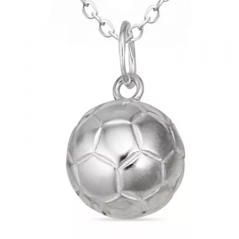 fotball halskjede i sølv med anheng i sølv