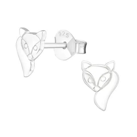 Ekte rev øredobber i sølv