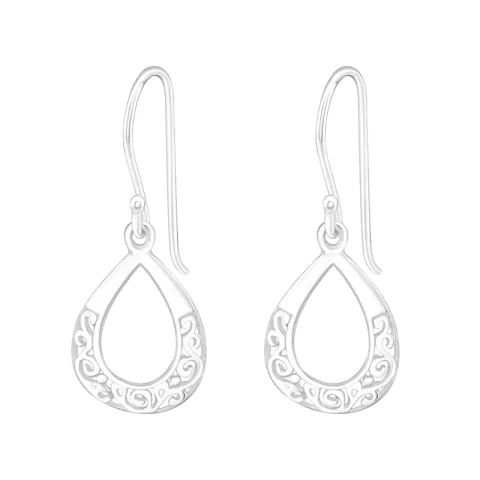 Dråpe øredobber i sølv