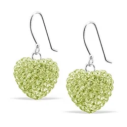 Hjerte øredobber i sølv