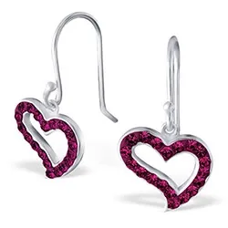 Hjerte øredobber i sølv