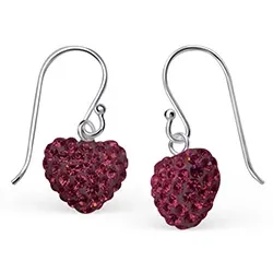 Hjerte øredobber i sølv