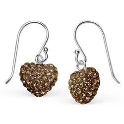 Hjerte øredobber i sølv