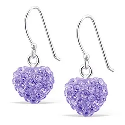 Hjerte øredobber i sølv