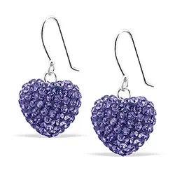 Hjerte øredobber i sølv