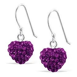 Hjerte øredobber i sølv