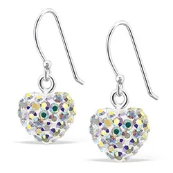 Hjerte øredobber i sølv