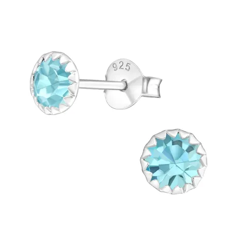 Liten runde øredobber i sølv