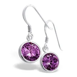 Runde øredobber i sølv