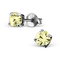 Runde øredobber i rodinert sølv