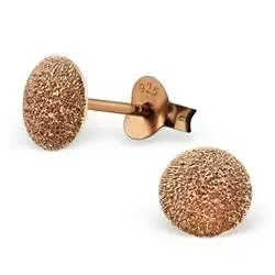 6 mm øredobber i rosabelagt sølv