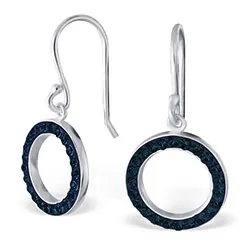 Sirkel øredobber i sølv