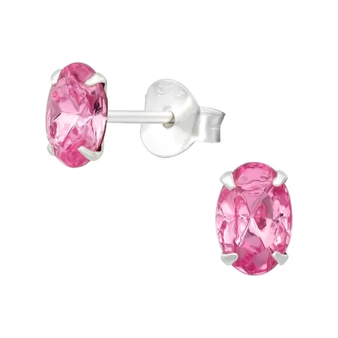 Ovale øredobber i sølv