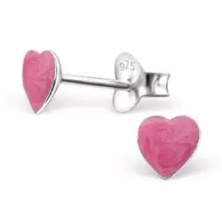 Hjerte øredobber i sølv