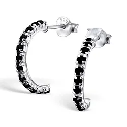 Svart halvcreol i sølv