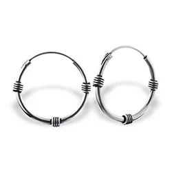 16 mm Bali creol i oksidert sterlingsølv
