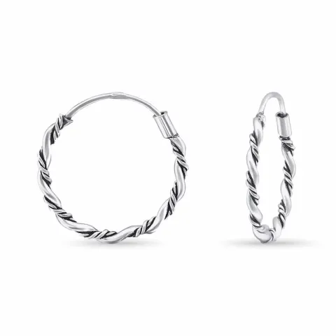 16 mm Bali creol i oksidert sterlingsølv