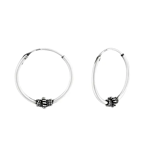 20 mm Bali creol i oksidert sterlingsølv