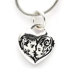 Lille hjerte anheng i sølv