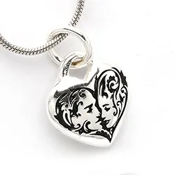 Lille hjerte anheng i sølv