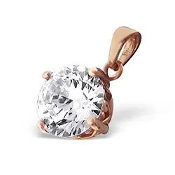 Rundt anheng i rosabelagt sølv