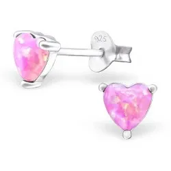 Hjerte ørestikker i sølv