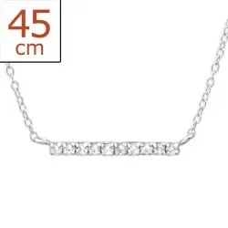 Halskjede i sølv med anheng i sølv