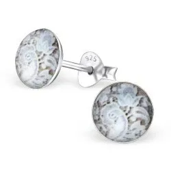 Blomst øredobber i sølv