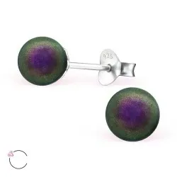 6 mm kule øredobber i sølv