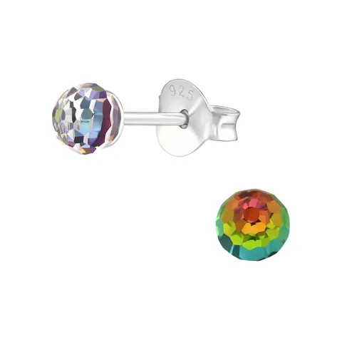 4 mm kule ørestikker i sølv