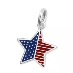Amerikansk flagg charms anheng i sølv 