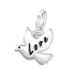 Fugl charms i sølv