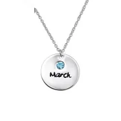 Mars halskjede i sølv med anheng i sølv