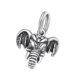 Elefant charms til armbånd i oksidert sterlingsølv