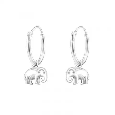 elefant creol øredobber i sølv