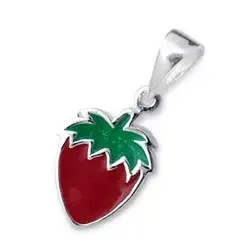 Jordbær anheng i sølv