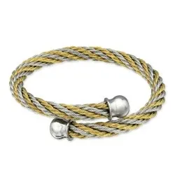 Vridd armbånd i Rustfritt stål 13 cm - 17 cm x