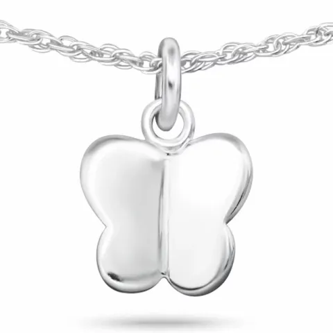 sommerfugl halskjede i sølv med anheng i sølv