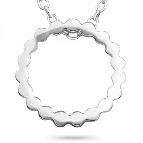 Simpel rund halskjede i sølv