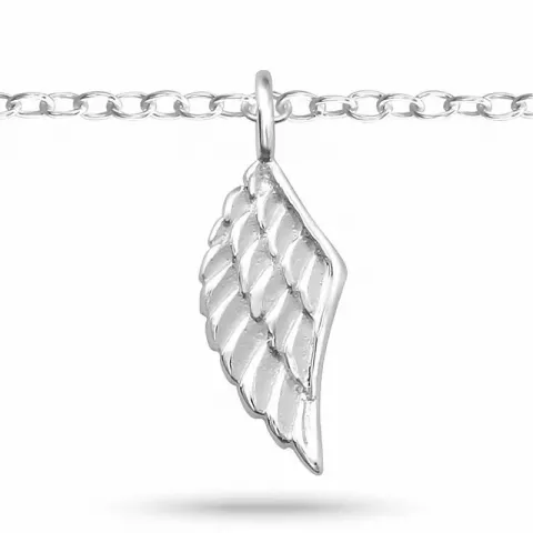 Elegant vinge armbånd i sølv med anheng i sølv