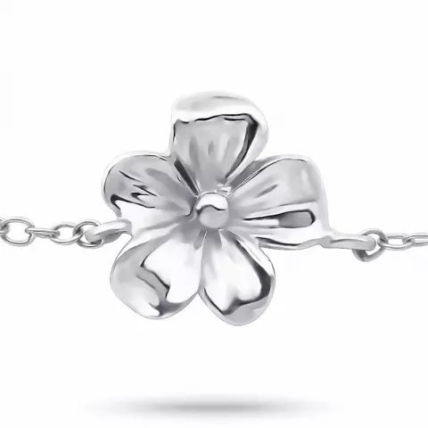 Blomst armbånd i sølv med blomsteranheng i sølv