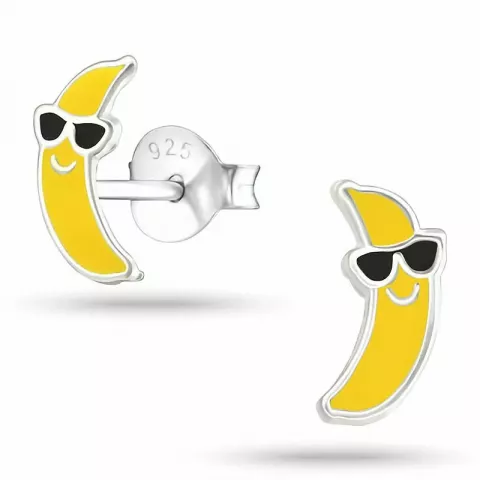 banan øredobber i sølv