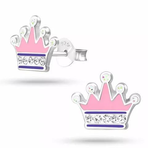 krone øredobber i sølv